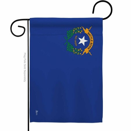 GUARDERIA 13 x 18.5 in. Nevada American State Garden Flag with Double-Sided Horizontal GU3904739